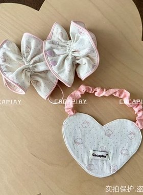 CACAPLAY【淘气凯蒂】可爱可卡耳花围兜口水巾美卡可卡布查理王