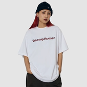 wassuphouse基础T恤衫 男女同款 短袖 女国潮牌白色休闲上衣情侣夏装