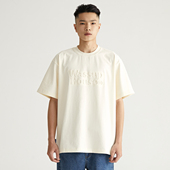 国潮牌流纯棉圆领简约上衣情侣款 wassuphouse压印短袖 t恤男女夏季