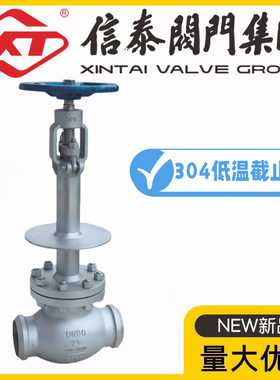XT上海信泰阀门304不锈钢焊接低温截止阀DJ61F-40P液氮氧管道-196