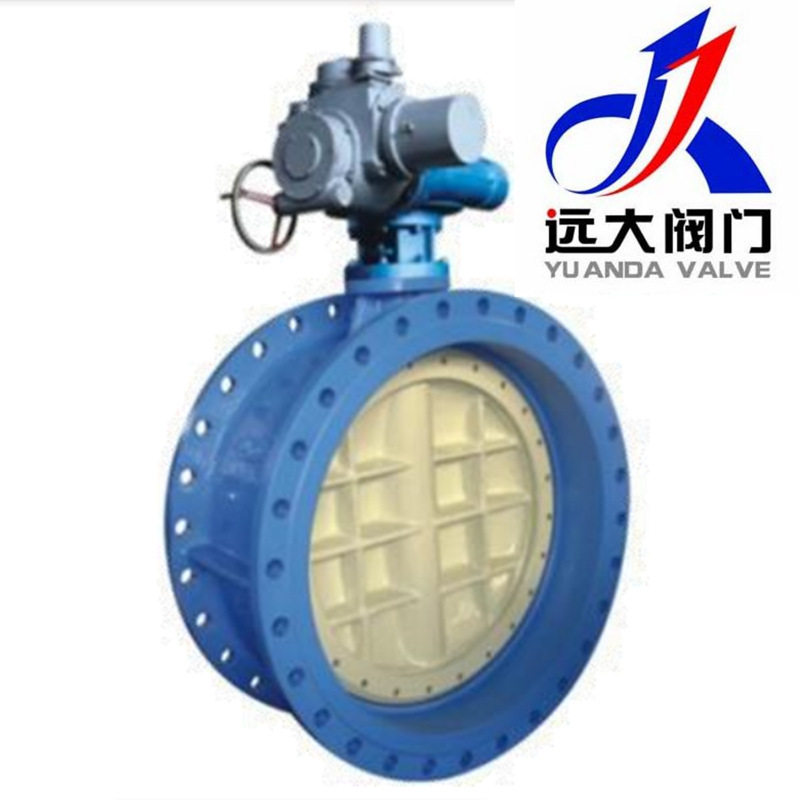 河北远大阀门D943X-10铸铁电动法兰三偏心软密封蝶阀DN100-DN1600图片