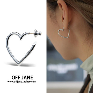 GIRLS CRY女孩不哭爱心状形纯银s925耳环百搭女潮耳钉礼物 DON’T