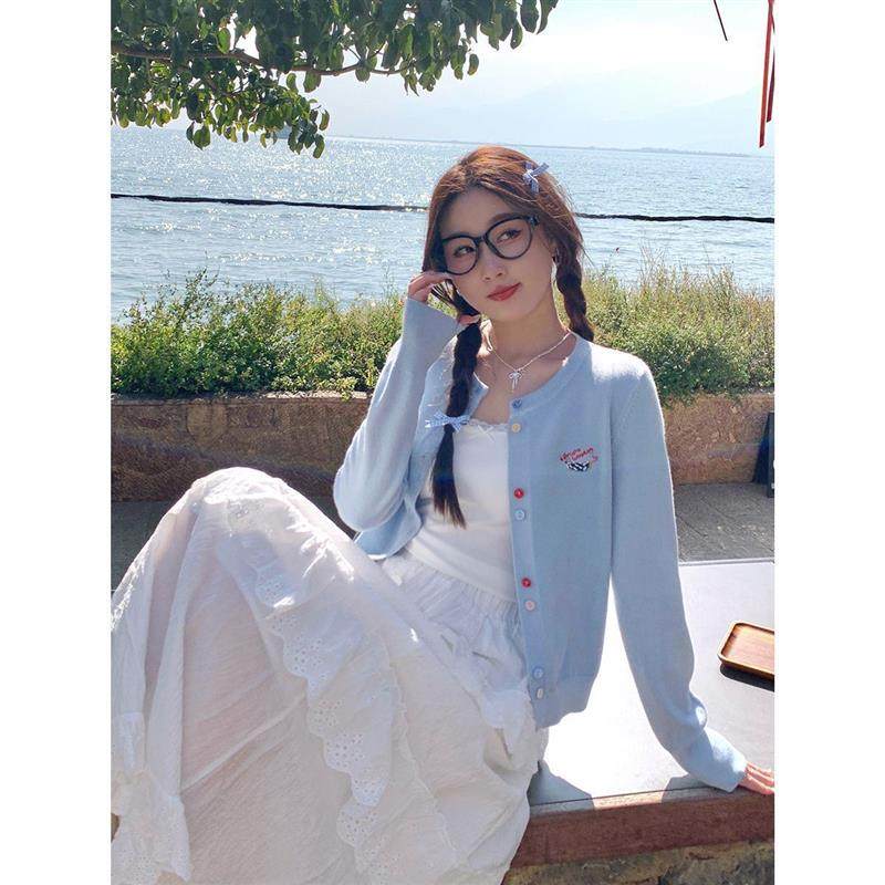 开衫外搭高级感女2025新款毛衣早秋多巴胺穿搭秋季针织外套上衣