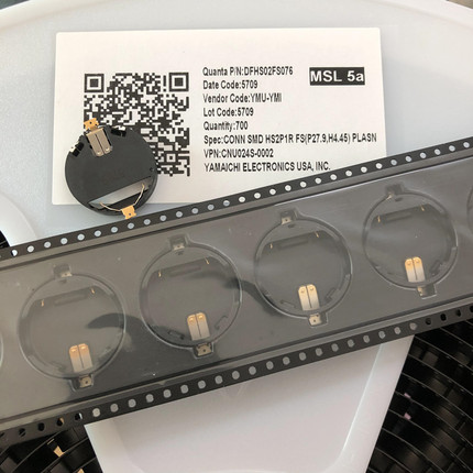 YAMAICHI DFHS02FS076 2032贴片电池盒 CR2032电池座仓镀金 H4.45