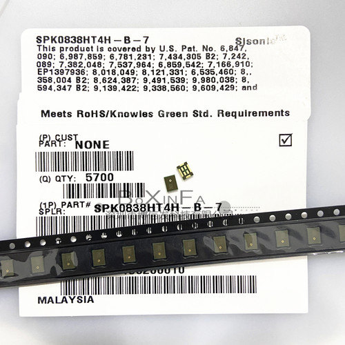 SPK0838HT4H-B-7 送话器 数字 PDM麦克风MEMS（硅）1.6V-3.6V全向