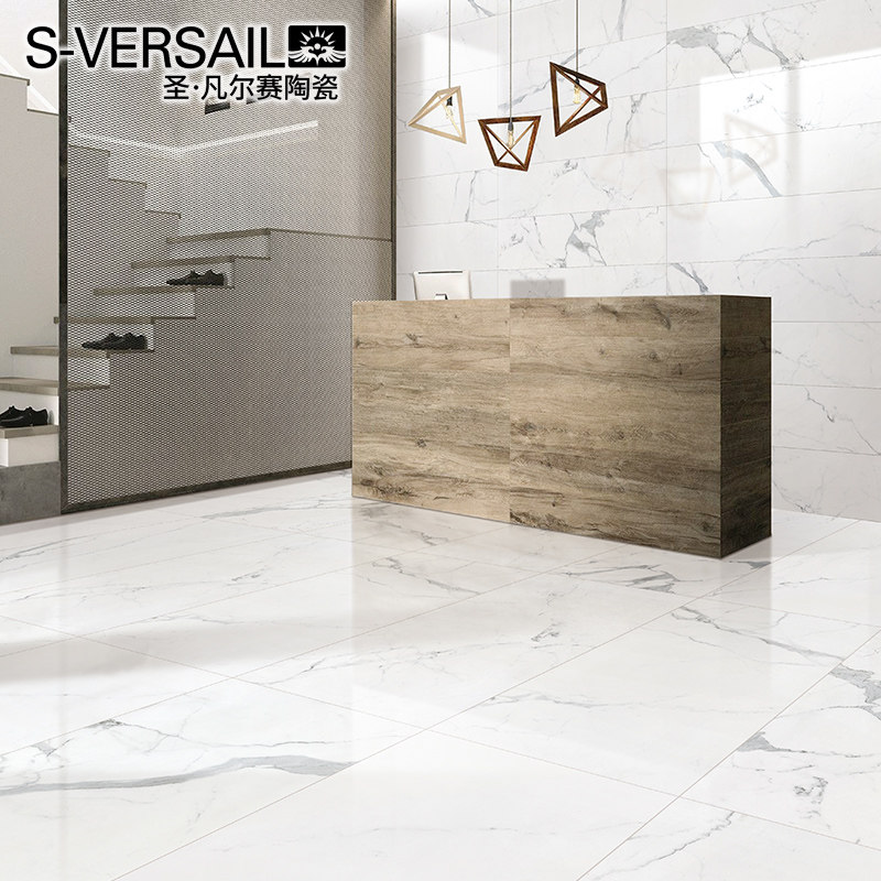 设计师推荐|卡拉卡塔白大板瓷砖1200x600客厅柔抛地板砖欧洲别墅