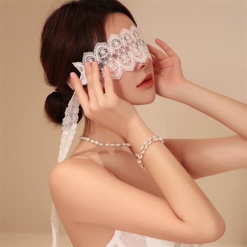 蕾丝眼罩情趣蒙眼女面罩黑色性感禁欲系遮光遮眼丝带睡眠手铐情调