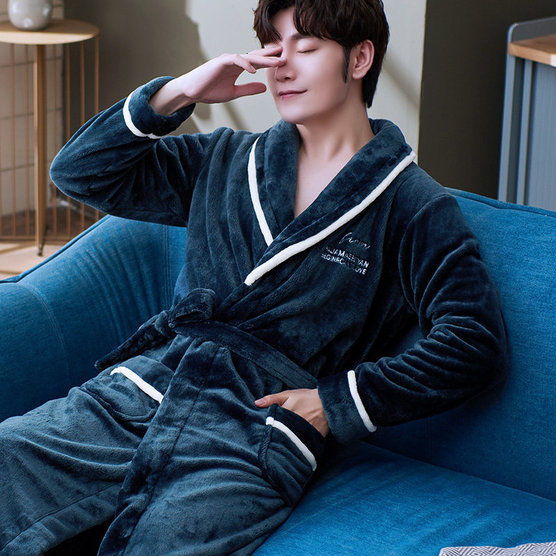 秋冬季男加厚珊瑚绒睡袍长款情侣睡衣女春秋法兰绒套装浴袍家居服,女士内衣/男士内衣/家居服,睡袍/浴袍,淘宝优惠券,粉丝福利购,淘宝优惠卷