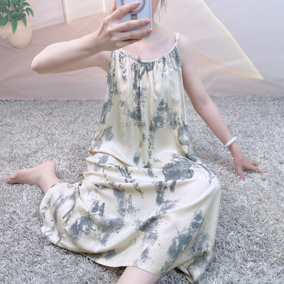 吊带裙女棉绸薄款夏国风甜美可爱