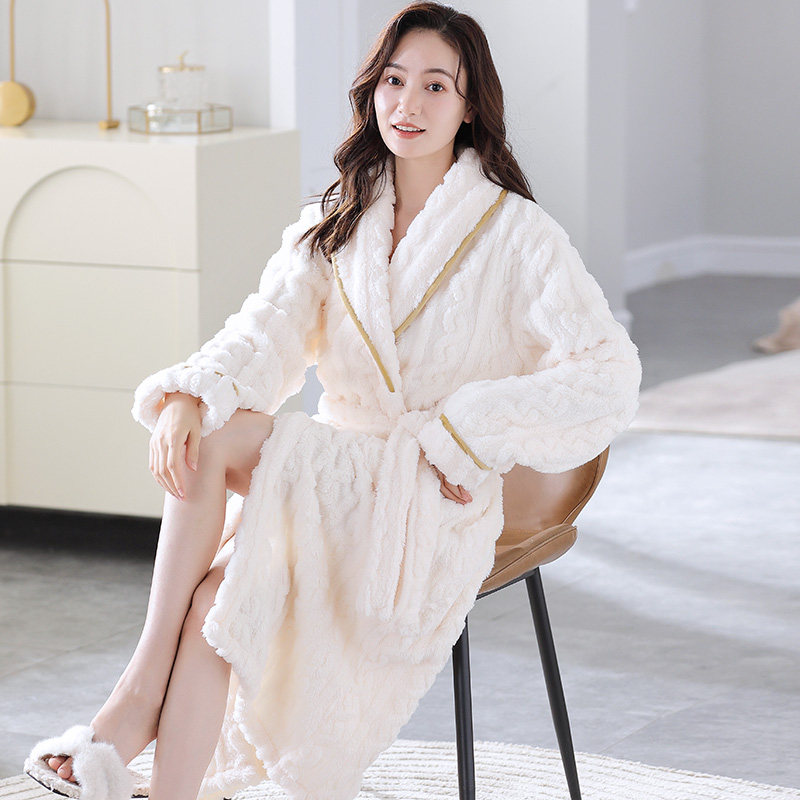秋冬款加厚女士睡衣珊瑚绒睡袍加绒浴袍法兰绒长款浴衣家居服大码,女士内衣/男士内衣/家居服,睡袍/浴袍,淘宝优惠券,粉丝福利购,淘宝优惠卷