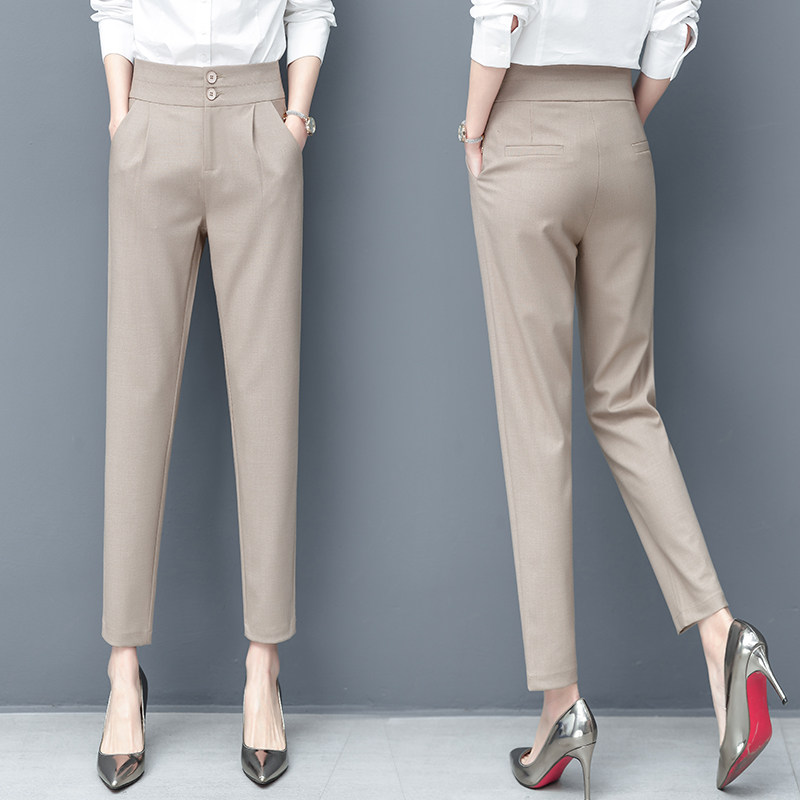2026年春季新款哈伦裤子女小个子九分西装裤黑色显瘦小脚烟管裤子,女装/女士精品,休闲裤,淘宝优惠券,粉丝福利购,淘宝优惠卷