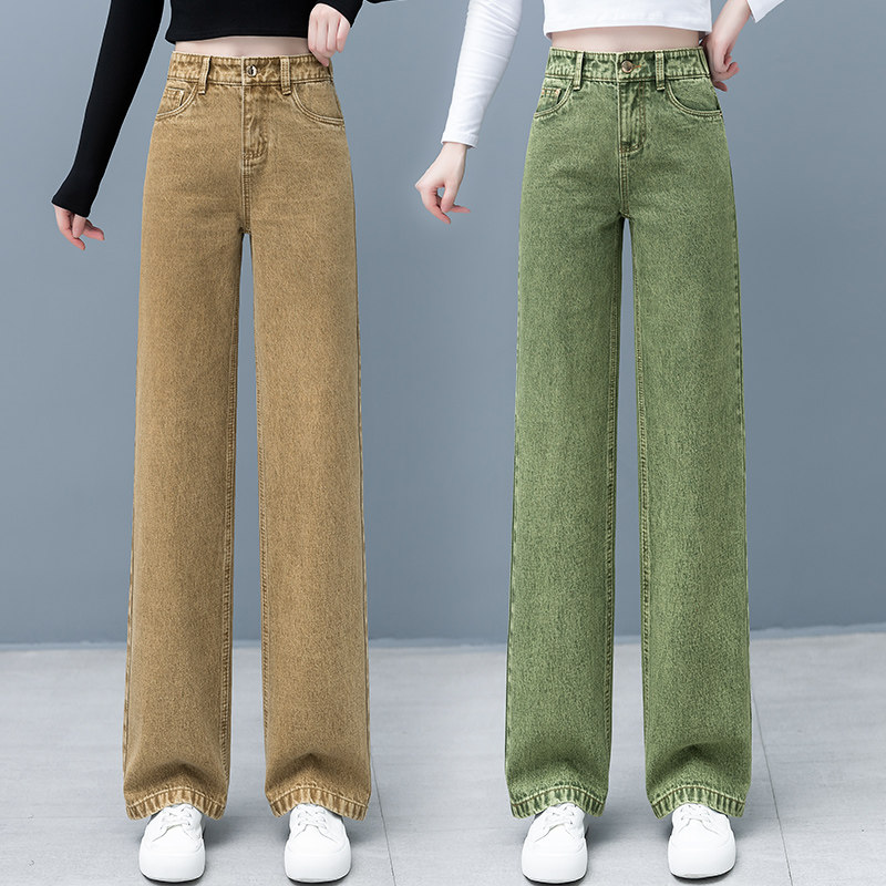 巨好看百搭的阔腿牛仔裤女2026春季新款高腰显瘦宽松休闲直筒裤子,女装/女士精品,牛仔裤,淘宝优惠券,粉丝福利购,淘宝优惠卷