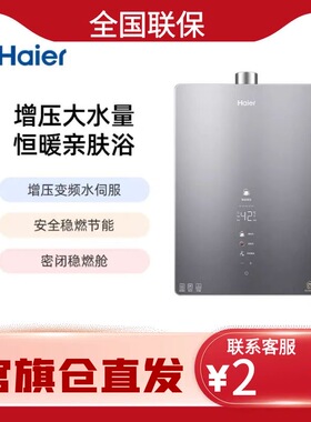 海尔燃气热水器密闭稳燃舱水伺服恒温五段微火控温16L FT5MAXFU1