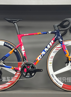 【私人定制】CAMP坎普SR9碳纤维公路车KOMCAS碳轮三刀105电子变速