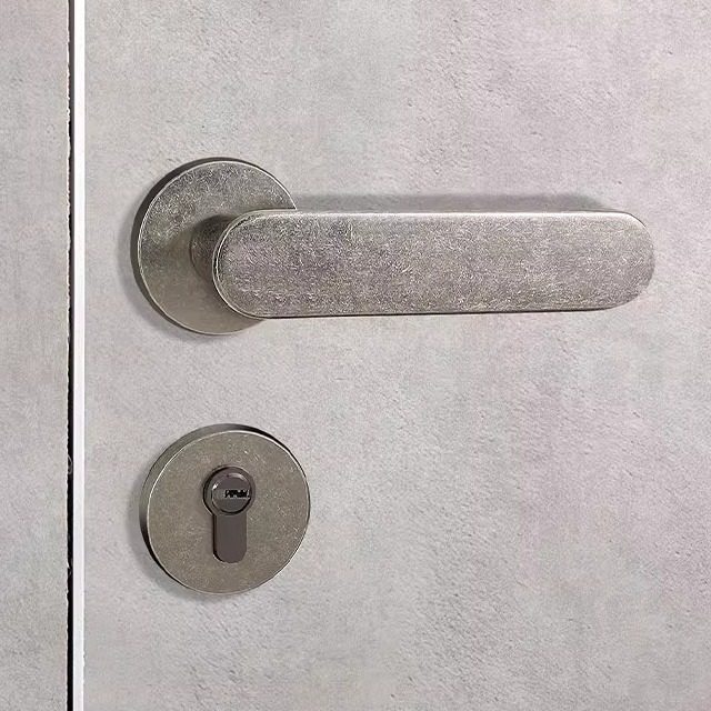 复古银色室内门锁把手房门锁