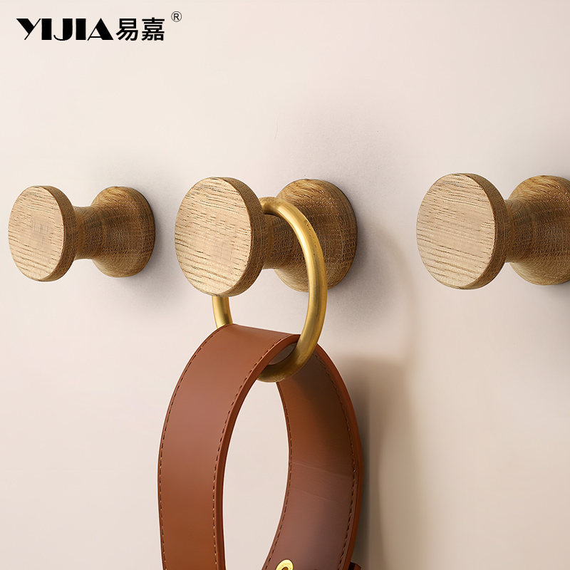 免打孔墙上壁挂式木质挂衣钩