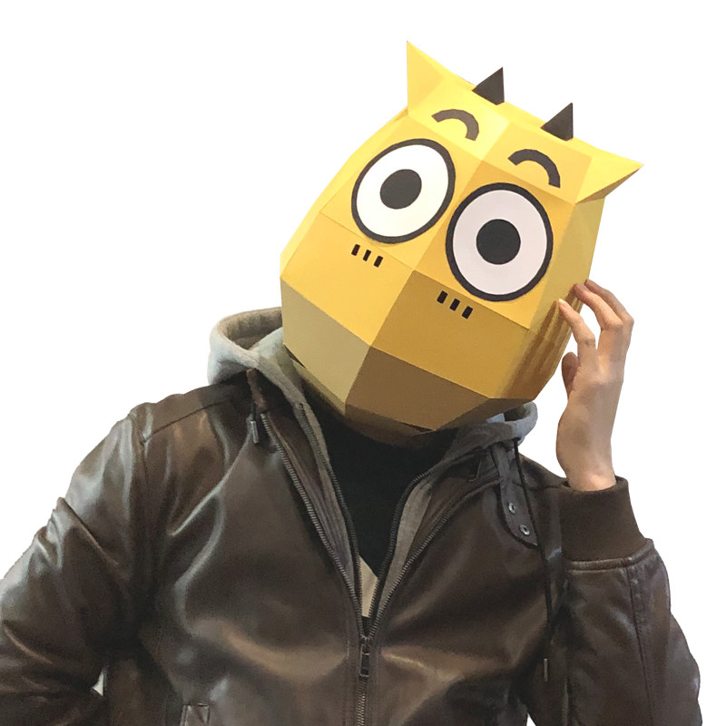 沙雕小牛头头套可爱呆萌牛年创意手工摆件礼物创意演出派对装饰品