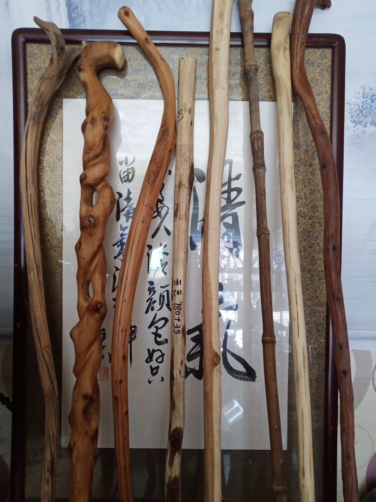 实木崖柏六道木海南黄花梨实心竹活琉璃原木拐杖登上杖 加工定制