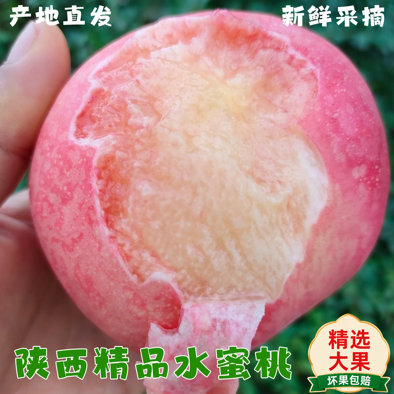陕西精品水蜜桃礼泉突围蜜桃5斤新鲜应季可撕皮爆汁香甜多汁包邮