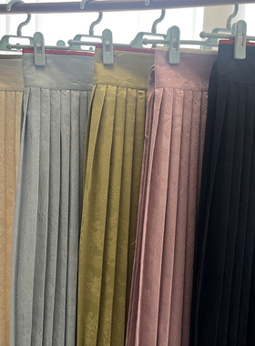 华序九章原创宋制汉服百褶裙一片式穿孔系带裙古风日常通勤四季款