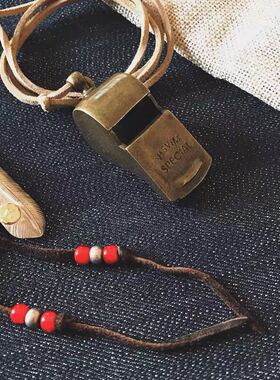 ARMOR MADNESS  VISVIM风格中古 牛皮绳哨子口哨项链 余文乐同款