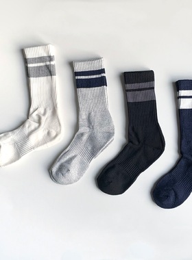 ARMOR MADNESS 长绒棉条纹袜子加厚毛巾底袜子工装运动透气长袜子