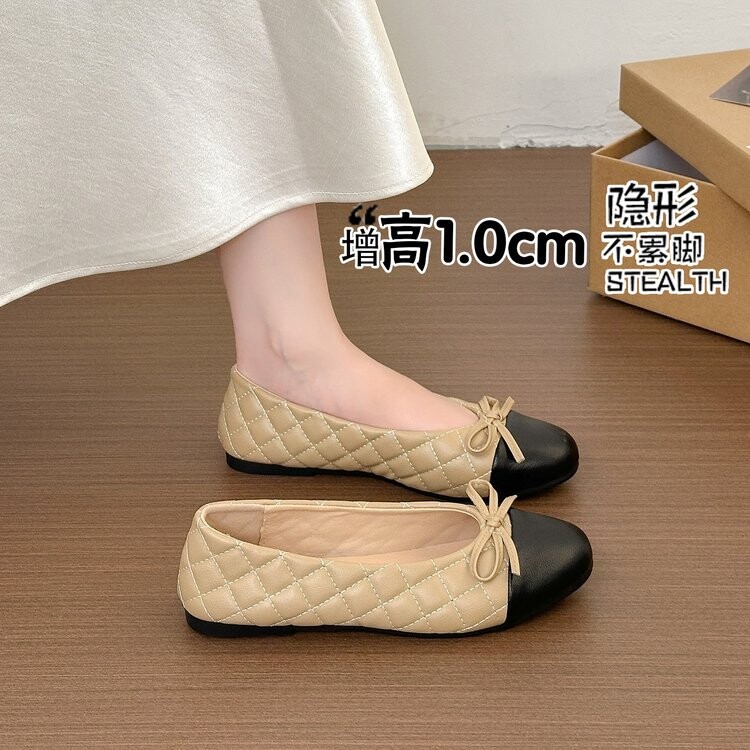 品牌断码2026新款真皮小香风浅口女鞋平底芭蕾单鞋女玛丽珍鞋百搭