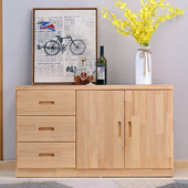 餐边新款 柜一体靠客厅轻奢墙收纳超薄高柜北欧全实木简约 柜酒柜鞋