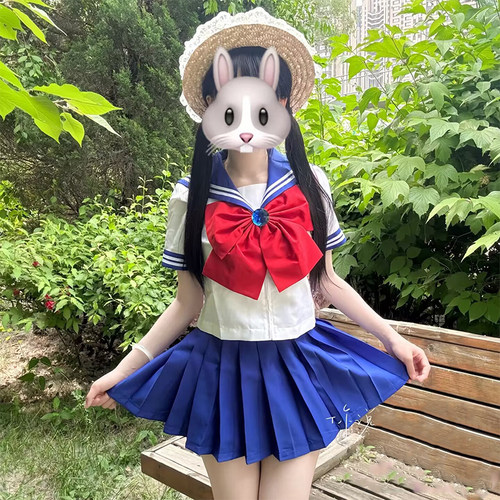 美少女战士水手服JKcos服蓝色复刻萝莉萌妹女套装学生装学院风夏