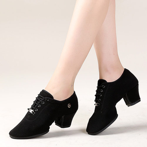 新款广场舞鞋教师鞋中跟夏季