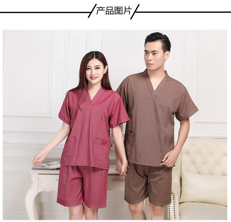 新款苎麻男女阳离子汗蒸服