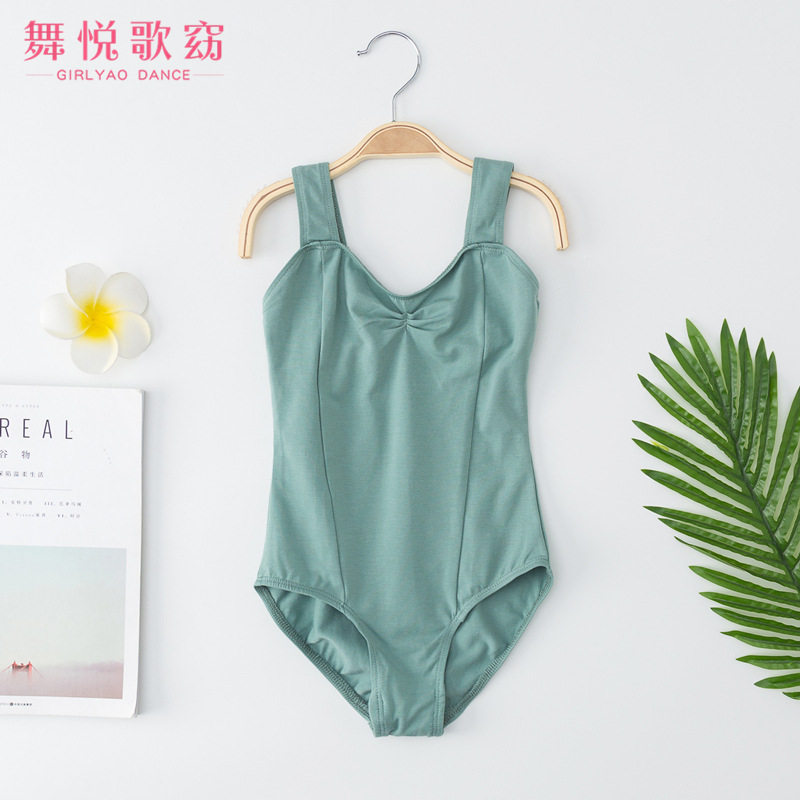宽肩吊带芭蕾形体考级收腰练功服