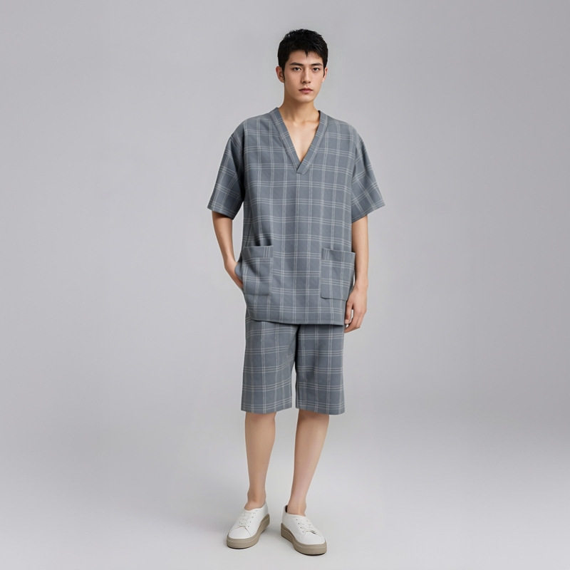 新款汗蒸服男款棉弹力洗浴足浴客人睡衣按摩汤泉桑拿服女足道衣服
