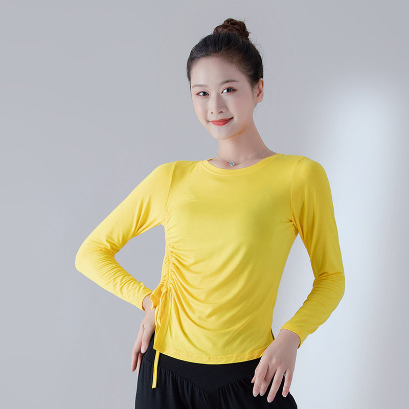 舞蹈服女莫代尔长短袖上衣形体古典现代舞黑色宽松训练练功服长袖