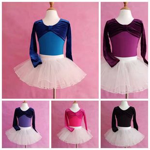 儿童舞蹈练功服中国民族舞芭蕾纱裙四层纱夏季半袖形体考级服女孩