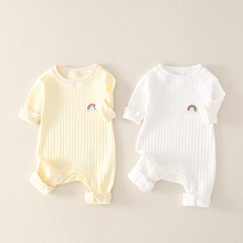 春秋外穿0 新生婴儿2021新款 1月6满月可爱宝宝连体衣服纯棉爬爬服