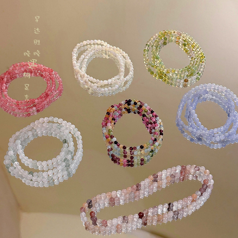 2025年天然石三层串珠手串女新款新中式多圈手链轻奢小众精致手饰,童装/婴儿装/亲子装,手链,淘宝优惠券,粉丝福利购,淘宝优惠卷