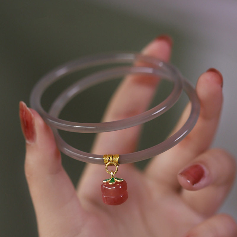 柿柿如意小众天然叮当手镯细条复古女感轻奢国风时尚个性手镯古风,玩具/童车/益智/积木/模型,手镯,淘宝优惠券,粉丝福利购,淘宝优惠卷
