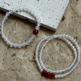 原创新中式一渔火双圈叠戴简约多圈手链新款设计女生闺蜜礼物手链