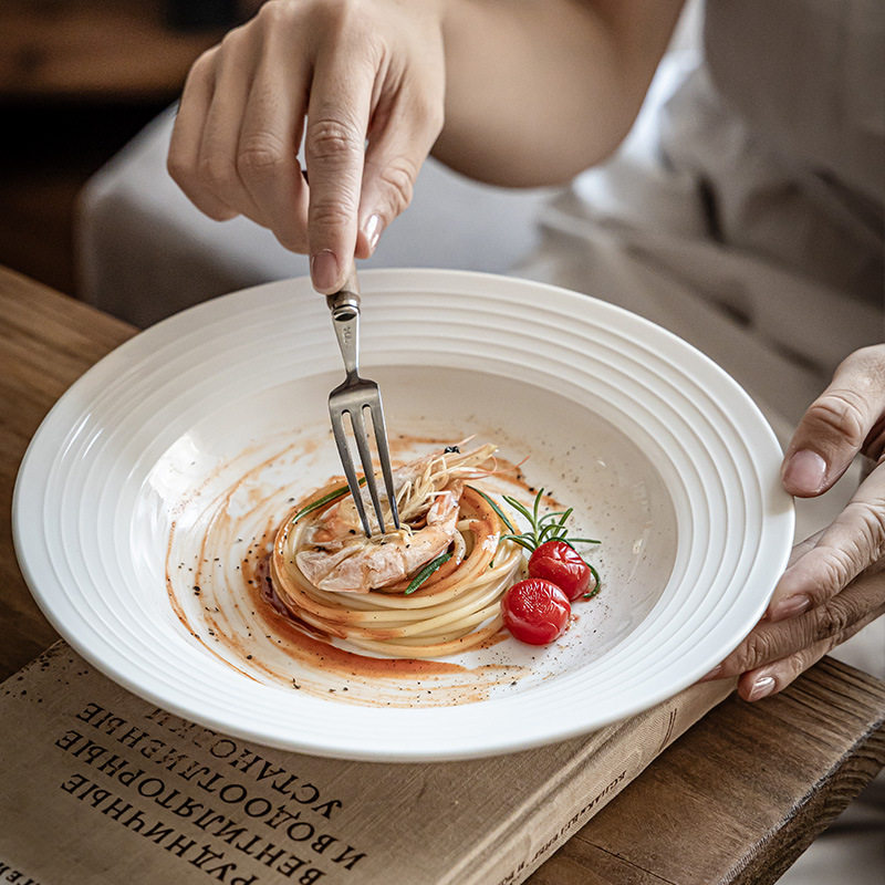 陶瓷草帽盘日式高级感白色甜品盘家用菜盘盘子餐具餐盘碗批发盘碟,餐饮具,盘,淘宝优惠券,粉丝福利购,淘宝优惠卷