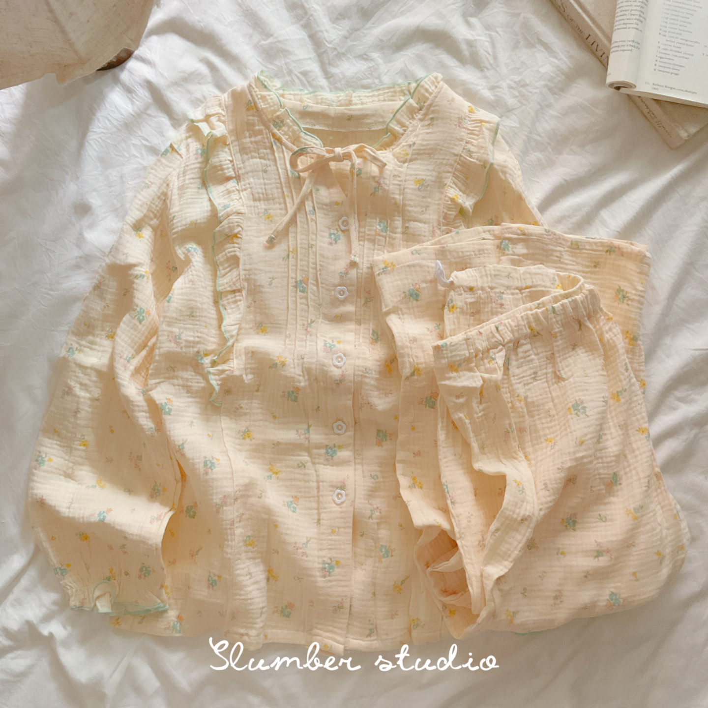 【baby舒伴系列】春夏季新款女睡衣纯棉月子服产后家居服长袖长裤