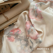 软料双层纱家居服招财 A类柔雾纱系列新中式 一枝桃夭 春夏新款