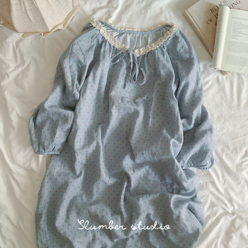 【小苍兰】春夏季女睡衣日系小清新波点家居服纯棉睡裙柔雾纱系列