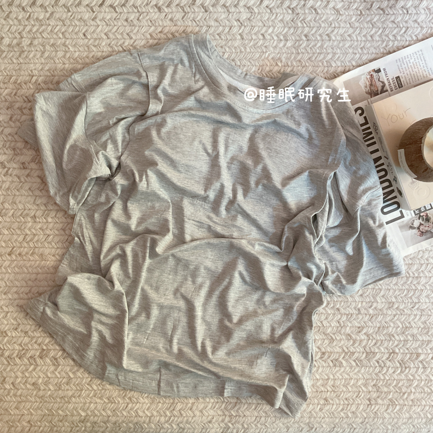 Basic Wear春夏季女睡衣弹力莫代尔短袖月子服哺乳上衣固定胸垫
