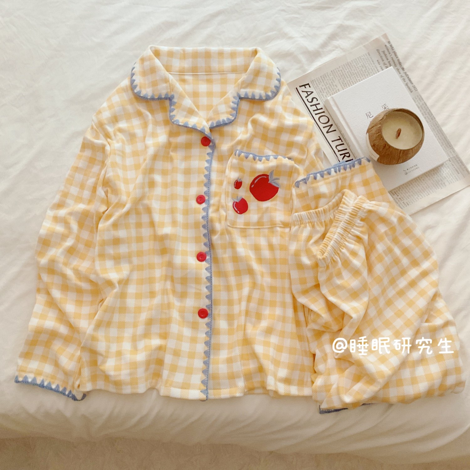 【野生小番茄】秋冬季女睡衣软料蓄热德绒简约家居服保暖套装