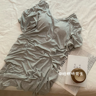 Wear基础舒适弹软莫代尔女露背睡裙带胸垫 Basic 小弹簧系列