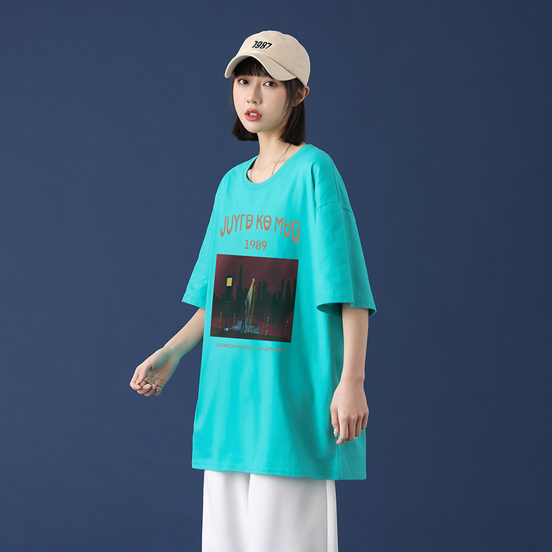 短袖t恤夏季网红半袖韩版潮流宽松帅气港风潮牌体恤A161-T41-P25，男装T恤，电商A161