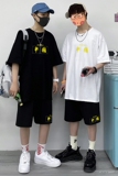 男夏季网红短袖套装韩版宽松潮牌休闲帅气两件套A161-TZ09，男装套装，电商A161