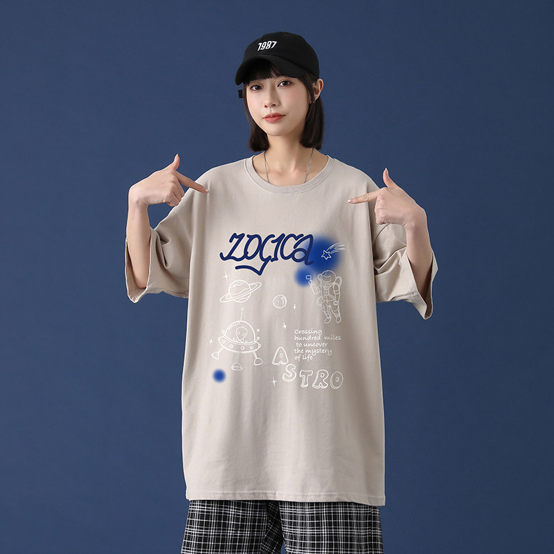 短袖t恤男夏季潮流宽松百搭打底五分袖ins潮牌港风服A161-T05,男装T恤,电商A161