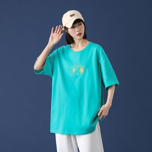 夏季短袖T恤男ins港风潮牌个性韩版潮流宽松圆领半袖A161-T43-P25图片